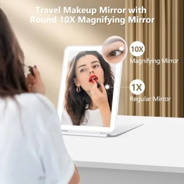 Miroposs Rechargeable Makeup Mirror for Travel and Vanity
