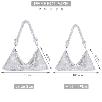 TOPALL Rhinestone Purse Sparkly Evening Handbag for Women