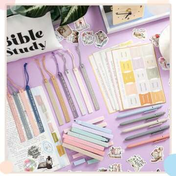 Sinload 34 Pcs Bible Journaling Kit for Study Enthusiasts