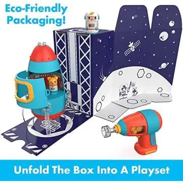 Educational Insights Design & Drill Bolt Buddies Rocket Take Apart Toy with Electric Toy Drill, Preschool STEM Toy, Gift for Boys & Girls, Ages 3+