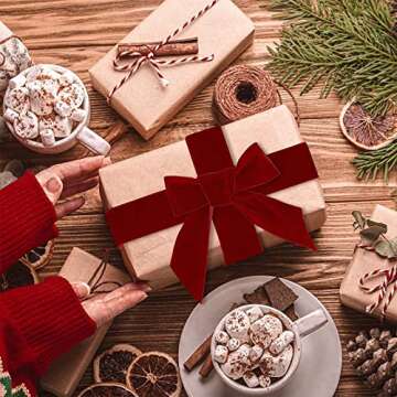 15 Yards Luxurious Brown Velvet Ribbon for Crafts