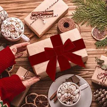 15 Yards Luxurious Brown Velvet Ribbon for Crafts