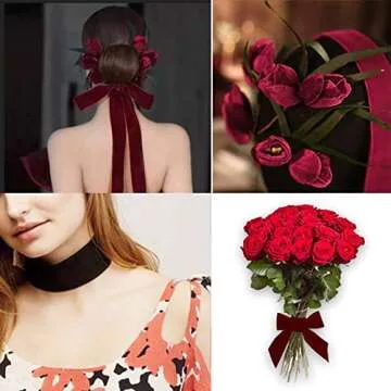 15 Yards Luxurious Brown Velvet Ribbon for Crafts