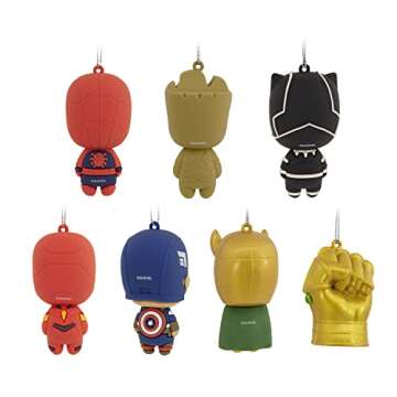 Hallmark Marvel Super Heroes Series Mystery Christmas Ornaments,Plastic, Set of 2 (0003HCM1161)
