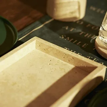 Elegant PHINILUX Marble Vanity Tray for Home Organization