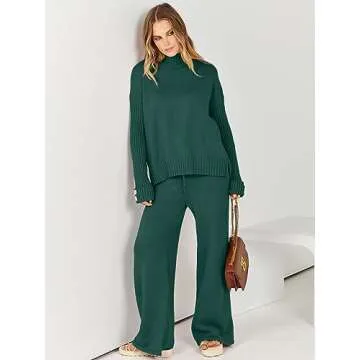 ANRABESS Women's 2 Piece Outfit Sweater Lounge Set