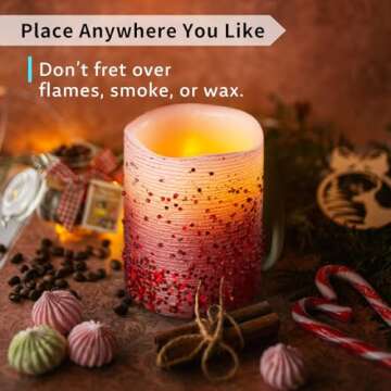 FURORA LIGHTING Flameless Glitter LED Candle Set