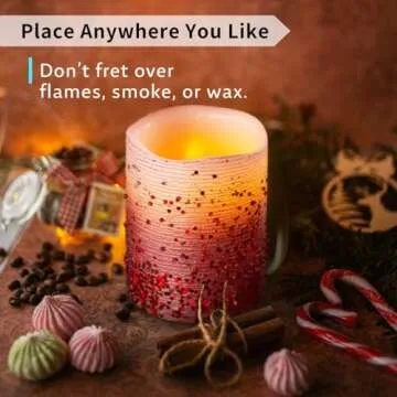 FURORA LIGHTING Flameless Glitter LED Candle Set