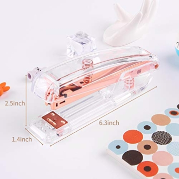 Elegant Alsisk Rose Gold Desk Stapler Set for Stylish Workspaces