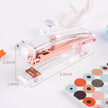 Elegant Alsisk Rose Gold Desk Stapler Set for Stylish Workspaces