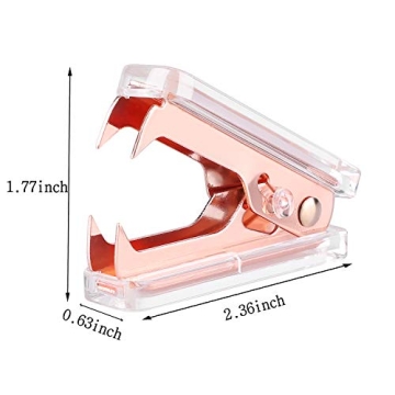 Elegant Alsisk Rose Gold Desk Stapler Set for Stylish Workspaces