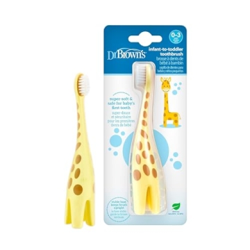 Dr. Brown's Infant-to-Toddler Training Toothbrush Set - Giraffe Design