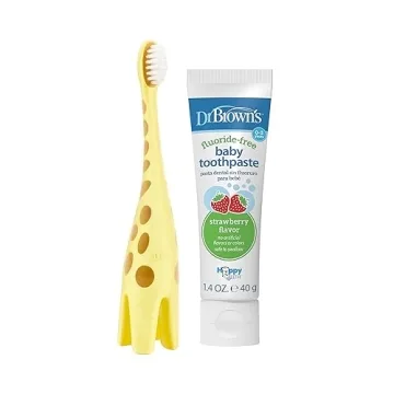 Dr. Brown's Infant-to-Toddler Training Toothbrush Set - Giraffe Design