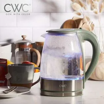 COOK WITH COLOR Electric Kettle - Rapid Boil, 1.8 Liters