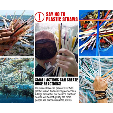 BPA Free Reusable Silicone Straws with Travel Cases