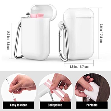 BPA Free Reusable Silicone Straws with Travel Cases