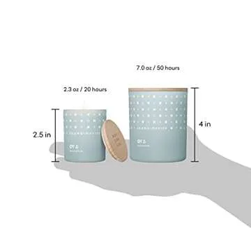 Skandinavisk ØY 'Island' Scented Candle. Fragrance Notes: Crabapple and Dog Rose, Water Mosses and Green Leaves. 7.0 oz.