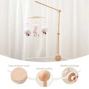 Beech Wood Mobile Holder for Cribs | Sturdy & Elegant Design