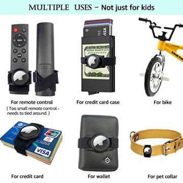 4 Pack Airtag Bracelet for Kids, AirTag Holder with Adjustable Stretchy Nylon Watch Band, Anti-Lost ...