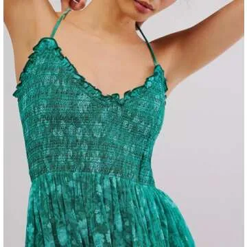 Women Summer Boho Maxi Dress - Flowy Floral Sundress