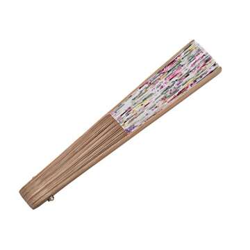 Salutto Hand Fan with Beautiful Fabric Printed (Big Flower)