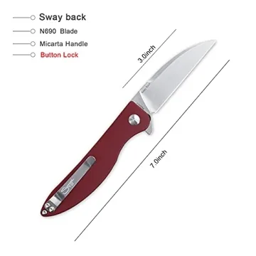 Kizer Cutlery KIV3566N4 Sway Back Knife in Red