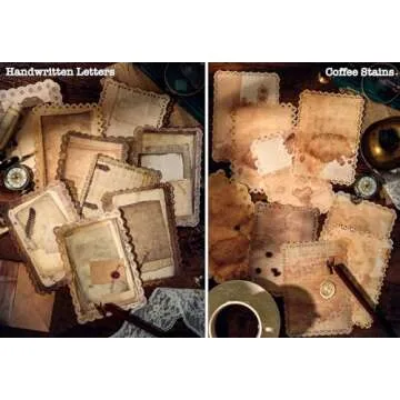 60 Sheets Lace Edged Scrapbook Paper Vintage Assorted Set