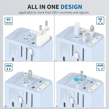 EPICKA Universal Travel Adapter with USB-C Ports for All Destinations