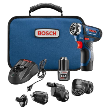BOSCH 12V Max Cordless Drill Driver Kit - 5-In-1 Flexiclick