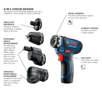 BOSCH 12V Max Cordless Drill with Flexiclick System