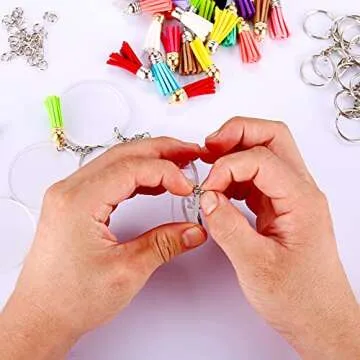 Acrylic Keychain Blank Kit: 120 pcs for Crafting & DIY