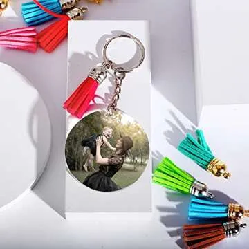 Acrylic Keychain Blank Kit: 120 pcs for Crafting & DIY