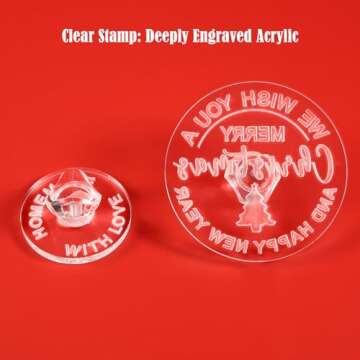 ABAMERICA Personalized Christmas Cookie Stamp, Create Unique and Perfect Cookies with Your Name, 3D Engraved Design Merry Christmas Personalized Cookie (2 Pack)