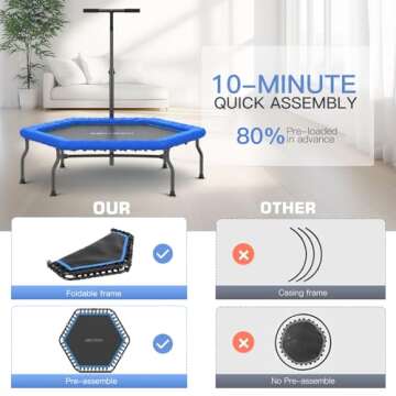 ANCHEER 50" Rebounder Trampoline for All Ages