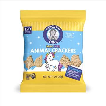 Goodie Girl, Magical Gluten Free Animal Crackers Snack Packs | Gluten Free, Peanut Free, Dairy Free, Egg Free (24 Individual Packs)