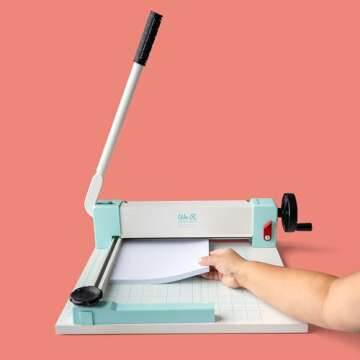 We R Makers Cinch Stack Cutter, Heavy-Duty Paper Cutter for 1” Thick Stacks, Precision Alignment, Easy Operation, Scrapbooking & Card Making Tool