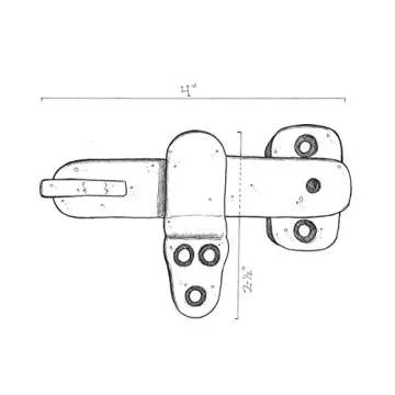 Brass Valley - 4" Black Flip Latch - Solid Cast Brass