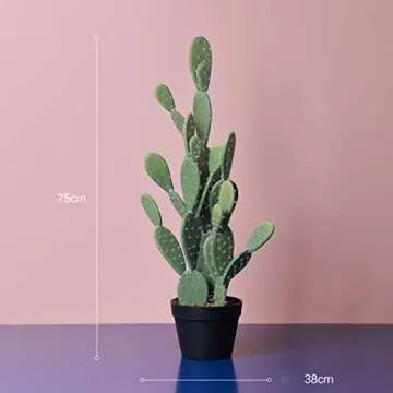 LXLTL Lifelike Artificial Prickly Pear Cactus Faux Succulent Decoration for Home Or Office, Measures...