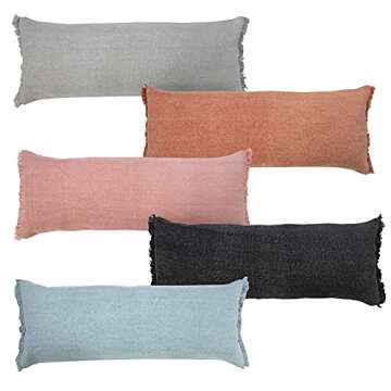 LR Home Cotton Decorative Lumbar Pillow Cover 14x36