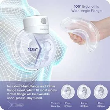 Wearable Breast Pump, RUVALINO S12A Hands-Free & Smart Display