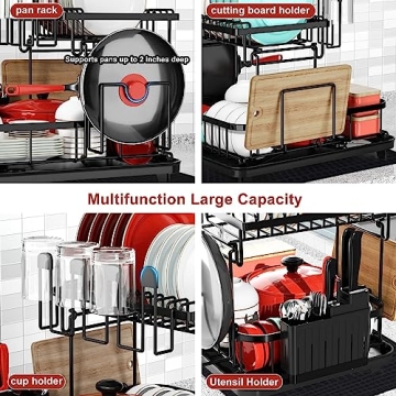 Cibert 2 Tier Dish Drying Rack for Kitchen Counter