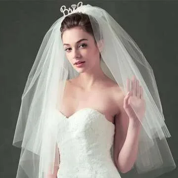 YARIEW Rhinestone Bride Headband Bachelorette Party Decorations Bridal Headband for Wedding Rose Gold Bride Crown Headband Bachelorette Favors Bridal Shower Favors Gift Bridesmaid Favors