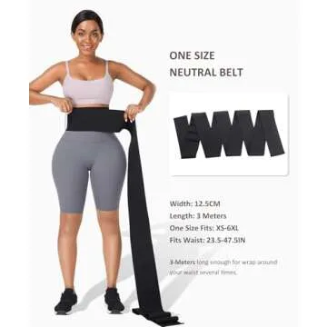 FeelinGirl Waist Trainer for Women Men Waist Wrap Tummy Control Waist Shaper with Loop Waist Trainer for Lower Belly Fat Black