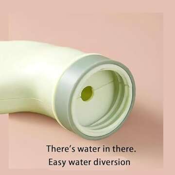 FenGrid Connectable Water Bottle Cleaning Brush Mini Multi-Purpose Slit Cleaning Brush Window Seam Cleaner Reusable Wet and Dry Cleaning Brush for Bathroom Kitchen Window Corners(White)