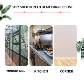 FenGrid Connectable Water Bottle Cleaning Brush Mini Multi-Purpose Slit Cleaning Brush Window Seam Cleaner Reusable Wet and Dry Cleaning Brush for Bathroom Kitchen Window Corners(White)