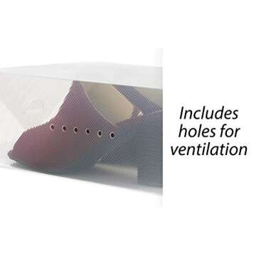 Whitmor Clear Vue Women's Shoe Box, Set of 4, White, 4 Count