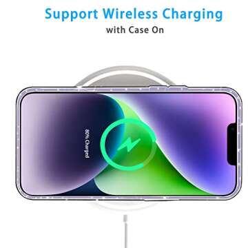 JJGoo Compatible with iPhone 14 Case, Bling Sparkle Soft TPU Anti-Scratch Shockproof Protective Phone Bumper, Women Girls Cute Slim Sparkly Phone Case for iPhone 14, Clear Glitter