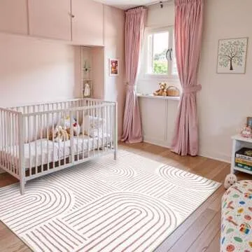 Lahome Abstract Soft Washable Area Rug for All Spaces