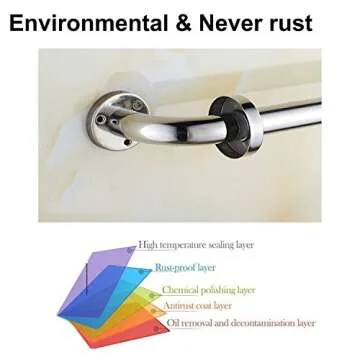 ZUEXT Elegant Stainless Steel Grab Bar for Safety and Style