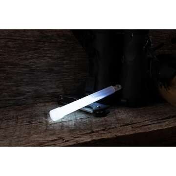 Cyalume White Emergency Glow Sticks - Premium 6” SnapLight Survival Glow Sticks with 8 Hour Duration for Use as Emergency Flares and Hiking Safety Gear (Bulk Pack of 10 Safety Glow Sticks)